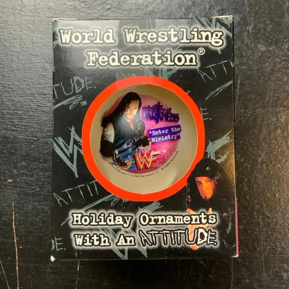 WWE Undertaker Holiday Ornament Wrestling Christmas Tree Decor WWF Vintage